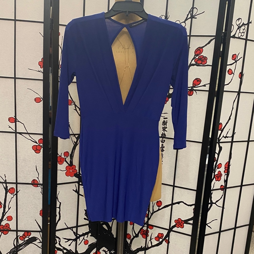 Foreign Exchange Royal Blue Long Sleeve Dress
